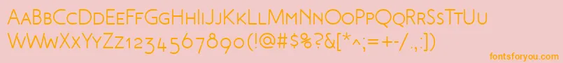 MalvernSc Font – Orange Fonts on Pink Background
