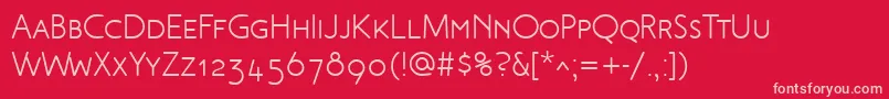 MalvernSc Font – Pink Fonts on Red Background