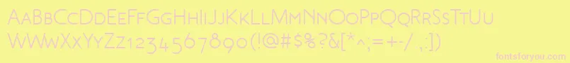 MalvernSc Font – Pink Fonts on Yellow Background