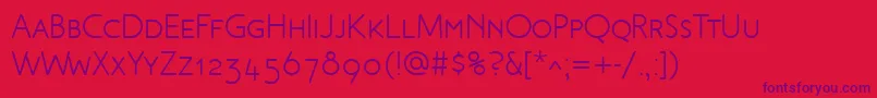MalvernSc Font – Purple Fonts on Red Background