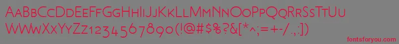 MalvernSc Font – Red Fonts on Gray Background