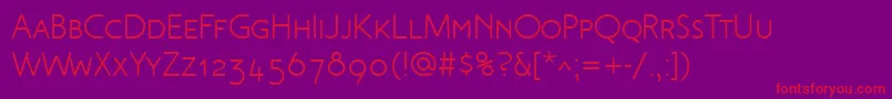 MalvernSc Font – Red Fonts on Purple Background