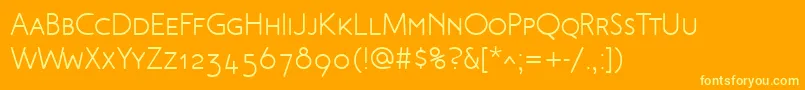 MalvernSc Font – Yellow Fonts on Orange Background