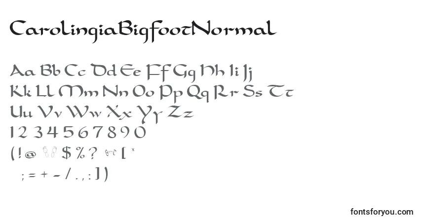 Fuente CarolingiaBigfootNormal - alfabeto, números, caracteres especiales