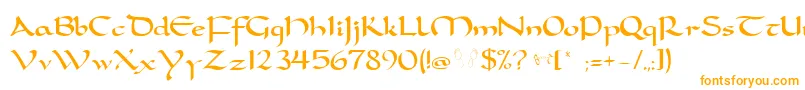 CarolingiaBigfootNormal Font – Orange Fonts on White Background