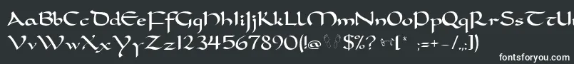 CarolingiaBigfootNormal Font – White Fonts on Black Background
