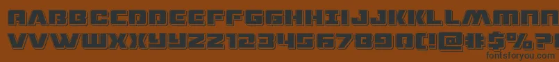 Dronetrackerpunch Font – Black Fonts on Brown Background