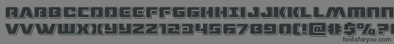 Dronetrackerpunch Font – Black Fonts on Gray Background