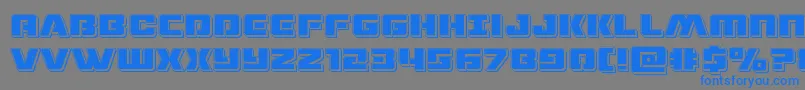 Dronetrackerpunch Font – Blue Fonts on Gray Background