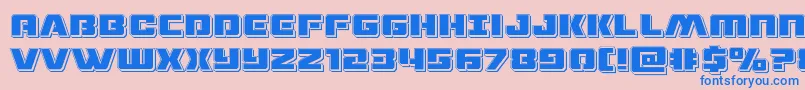 Dronetrackerpunch Font – Blue Fonts on Pink Background