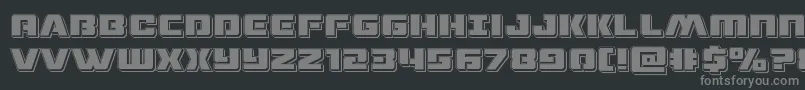 Dronetrackerpunch Font – Gray Fonts on Black Background