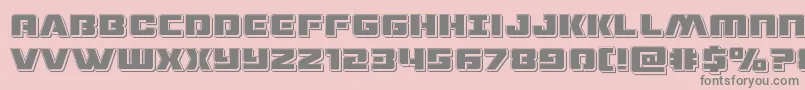 Dronetrackerpunch Font – Gray Fonts on Pink Background