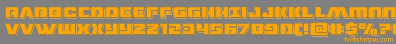 Dronetrackerpunch Font – Orange Fonts on Gray Background