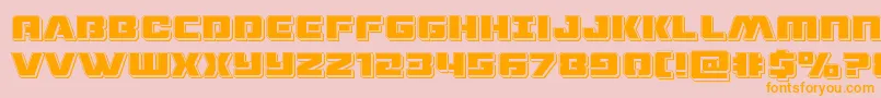 Dronetrackerpunch Font – Orange Fonts on Pink Background