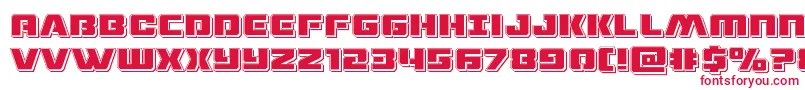 Dronetrackerpunch Font – Red Fonts on White Background