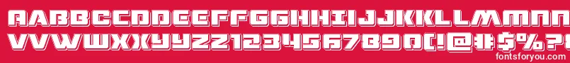 Dronetrackerpunch Font – White Fonts on Red Background