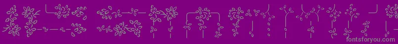 Fonte AuriolVignette – fontes cinzas em um fundo violeta