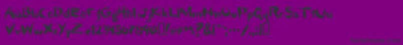 Fonte HairbrushThick – fontes pretas em um fundo violeta