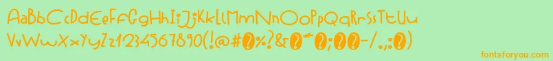 StrawberrycocktailRegular Font – Orange Fonts on Green Background