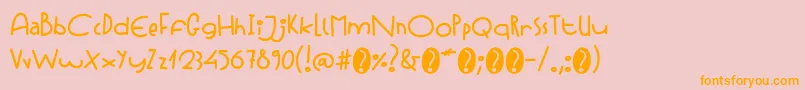 StrawberrycocktailRegular Font – Orange Fonts on Pink Background