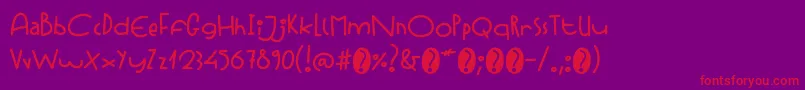 StrawberrycocktailRegular Font – Red Fonts on Purple Background