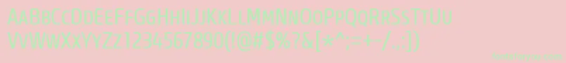 CoreSansMSc47CnRegular Font – Green Fonts on Pink Background