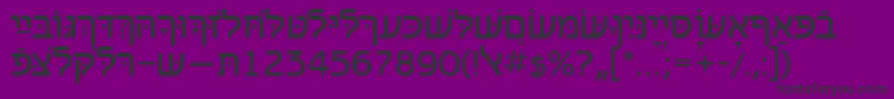 Benzionhebrewtt Font – Black Fonts on Purple Background