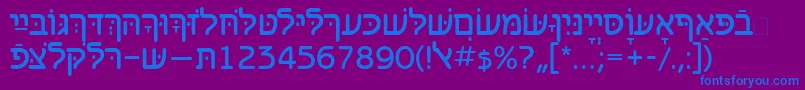 More about Benzionhebrewtt Font Benzionhebrewtt Font – Blue Fonts on Purple Background
