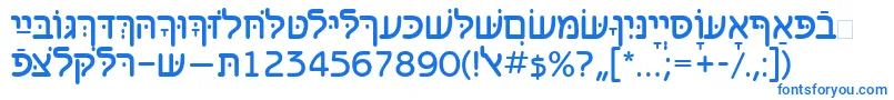 フォントBenzionhebrewtt – 白い背景に青い文字