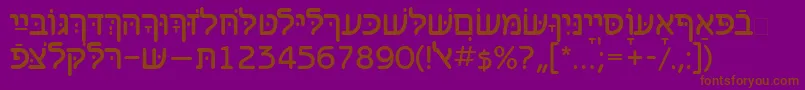 Benzionhebrewtt Font – Brown Fonts on Purple Background