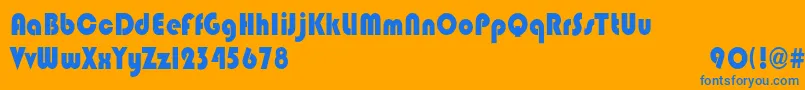 BixleecndHeavy Font – Blue Fonts on Orange Background