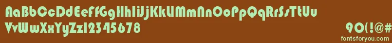 BixleecndHeavy Font – Green Fonts on Brown Background