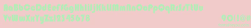 BixleecndHeavy Font – Green Fonts on Pink Background