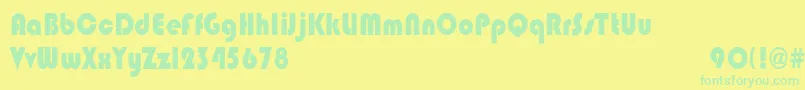 Fonte BixleecndHeavy – fontes verdes em um fundo amarelo