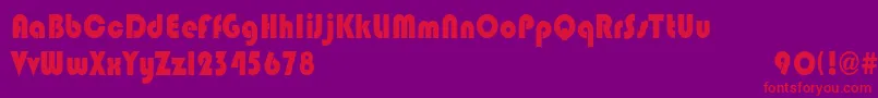 BixleecndHeavy Font – Red Fonts on Purple Background