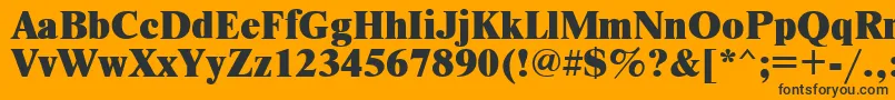 TimesetxRus Font – Black Fonts on Orange Background