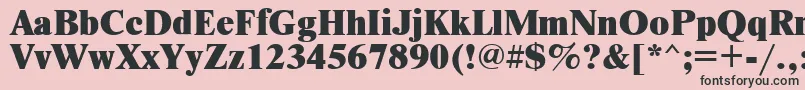 フォントTimesetxRus – ピンクの背景に黒い文字