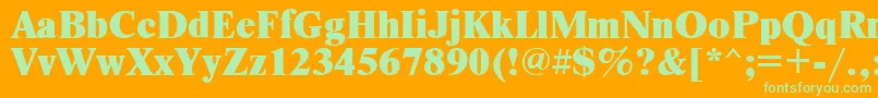 TimesetxRus Font – Green Fonts on Orange Background