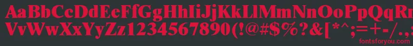 TimesetxRus Font – Red Fonts on Black Background