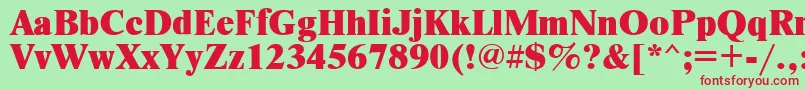 TimesetxRus Font – Red Fonts on Green Background