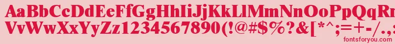 TimesetxRus Font – Red Fonts on Pink Background