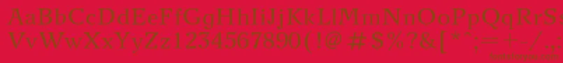 Newjournalc Font – Brown Fonts on Red Background