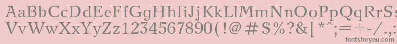 Newjournalc Font – Gray Fonts on Pink Background