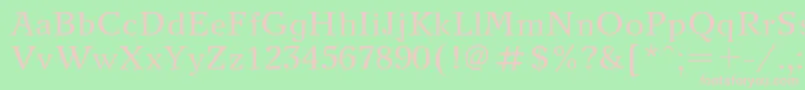 Newjournalc Font – Pink Fonts on Green Background