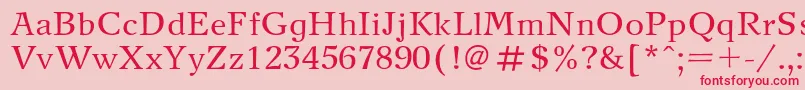 Newjournalc Font – Red Fonts on Pink Background