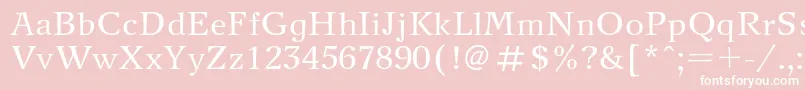 Newjournalc Font – White Fonts on Pink Background