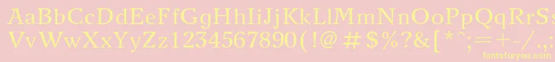 Newjournalc Font – Yellow Fonts on Pink Background