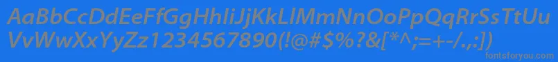 MyriadproSemiboldsemiextit Font – Gray Fonts on Blue Background