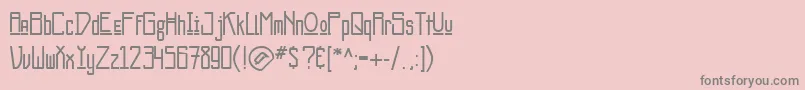 フォントScalacticJ – ピンクの背景に灰色の文字