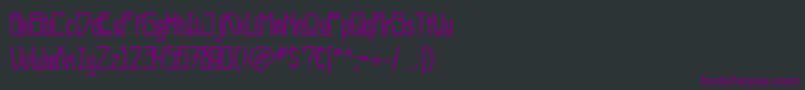 Fonte ScalacticJ – fontes roxas em um fundo preto
